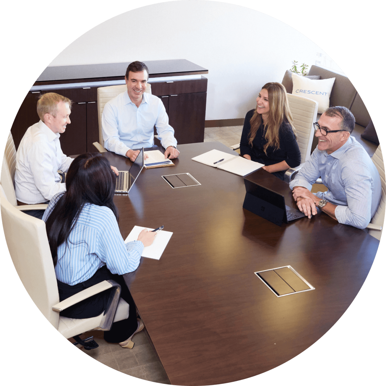 team in board room